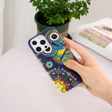 iPhone 15 Pro Max Cover Motiv Blå Ugle