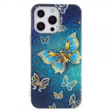 iPhone 15 Pro Max Cover Motiv Glittersommerfugle