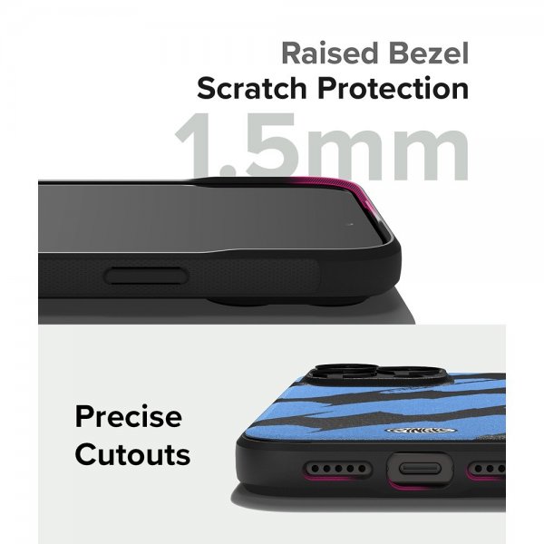 Ringke iPhone 15 Pro Max Cover Onyx Design Blue Brush