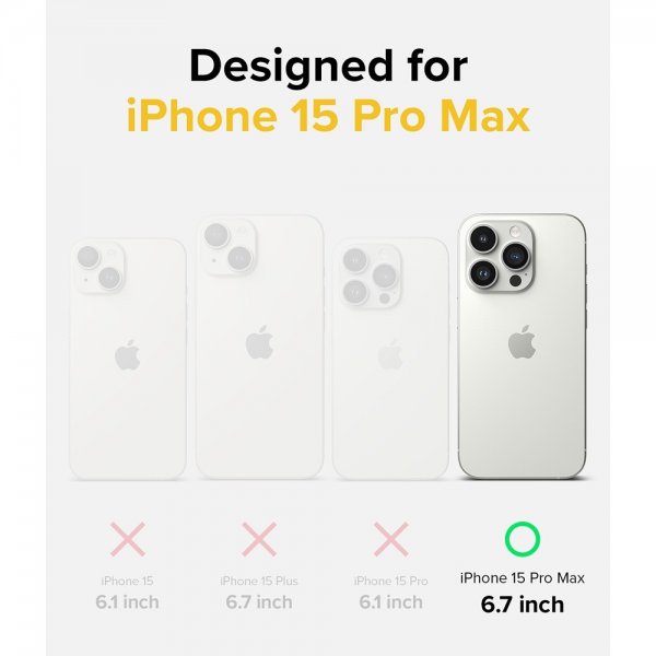 Ringke iPhone 15 Pro Max Cover Onyx Design Checkerboard Yellow