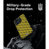 Ringke iPhone 15 Pro Max Cover Onyx Design Checkerboard Yellow