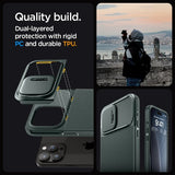 Spigen iPhone 15 Pro Max Cover Optik Armor MagFit Abyss Green