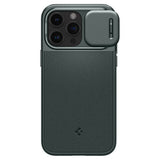 Spigen iPhone 15 Pro Max Cover Optik Armor MagFit Abyss Green