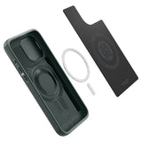 Spigen iPhone 15 Pro Max Cover Optik Armor MagFit Abyss Green