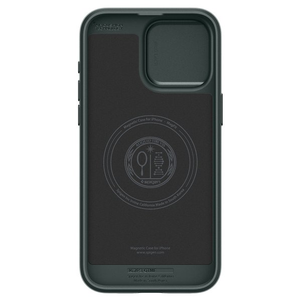 Spigen iPhone 15 Pro Max Cover Optik Armor MagFit Abyss Green
