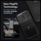 Spigen iPhone 15 Pro Max Cover Optik Armor MagFit Sort