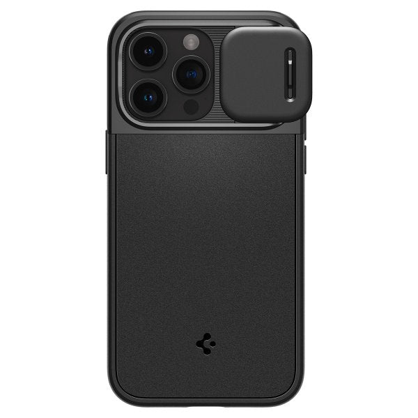 Spigen iPhone 15 Pro Max Cover Optik Armor MagFit Sort