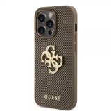 Guess iPhone 15 Pro Max Cover Perforated Glitter Brun