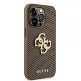 Guess iPhone 15 Pro Max Cover Perforated Glitter Brun