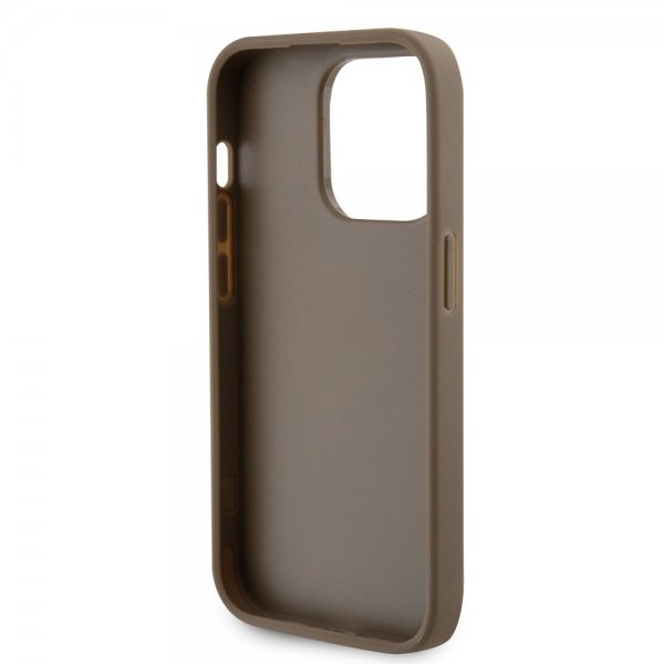 Guess iPhone 15 Pro Max Cover Perforated Glitter Brun