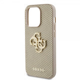 Guess iPhone 15 Pro Max Cover Perforated Glitter Guld