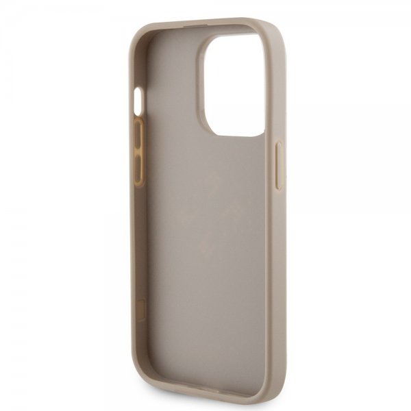 Guess iPhone 15 Pro Max Cover Perforated Glitter Guld