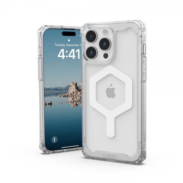 Urban Armor Gear (UAG) iPhone 15 Pro Max Cover Plyo MagSafe Ice Hvid