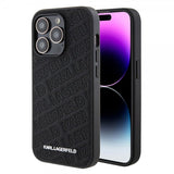 Karl Lagerfeld iPhone 15 Pro Max Cover Quilted K Pattern Sort