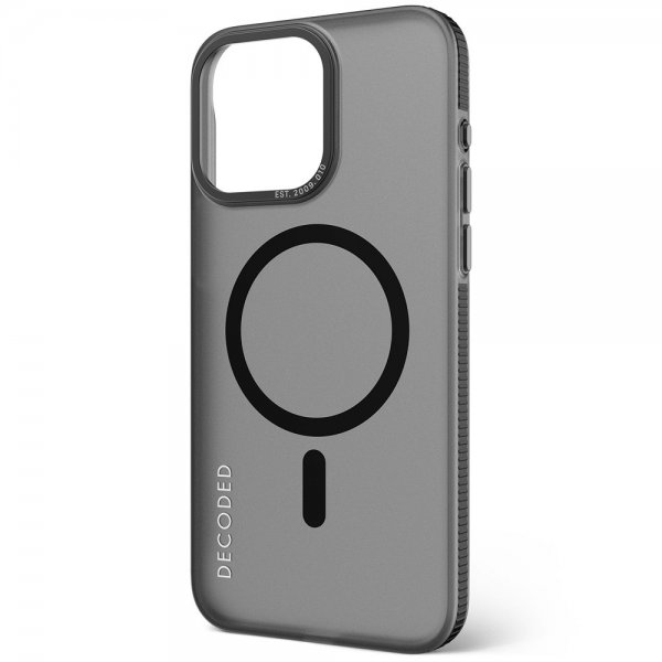 Decoded iPhone 15 Pro Max Cover Genbrugsplast Klar Etui Gennemsigtig Sort