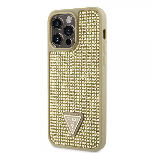 Guess iPhone 15 Pro Max Skal Rhinsten Guld