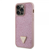 Guess iPhone 15 Pro Max Cover Rhinestone Rosa