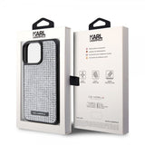 Karl Lagerfeld iPhone 15 Pro Max Cover Rhinestone Sølv