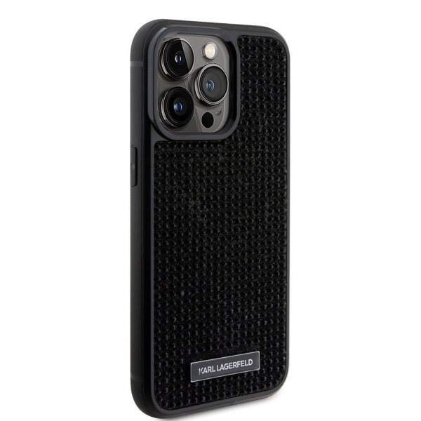 Karl Lagerfeld iPhone 15 Pro Max Cover Rhinestone Sort