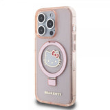 Hello Kitty iPhone 15 Pro Max Cover Ring Stand MagSafe Rosa