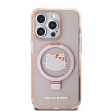 Hello Kitty iPhone 15 Pro Max Cover Ring Stand MagSafe Rosa