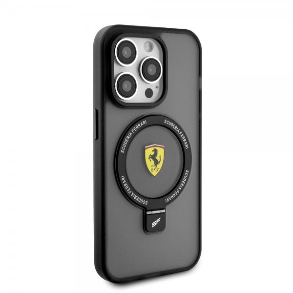 Ferrari iPhone 15 Pro Max Cover Ring Stand MagSafe Sort