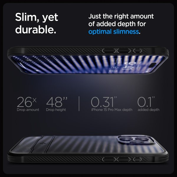 Spigen iPhone 15 Pro Max Cover Rugged Armor MagFit Mat Sort