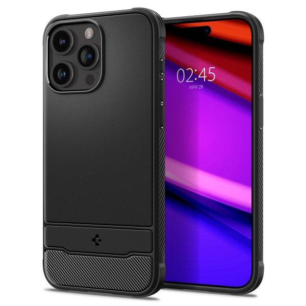 Spigen iPhone 15 Pro Max Cover Rugged Armor MagFit Mat Sort