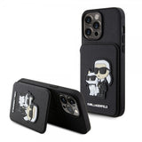 Karl Lagerfeld iPhone 15 Pro Max Cover Saffiano Card Slots & Stand Sort