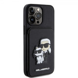 Karl Lagerfeld iPhone 15 Pro Max Cover Saffiano Card Slots & Stand Sort