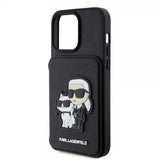 Karl Lagerfeld iPhone 15 Pro Max Cover Saffiano Card Slots & Stand Sort