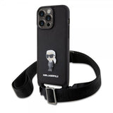 Karl Lagerfeld iPhone 15 Pro Max Cover Saffiano Crossbody Sort