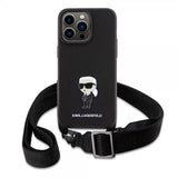 Karl Lagerfeld iPhone 15 Pro Max Cover Saffiano Crossbody Sort