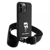Karl Lagerfeld iPhone 15 Pro Max Cover Saffiano Crossbody Sort