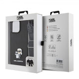 Karl Lagerfeld iPhone 15 Pro Max Cover Saffiano Karl & Choupette Crossbody Sort