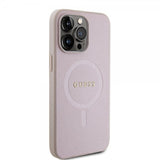 Guess iPhone 15 Pro Max Cover Saffiano MagSafe Rosa