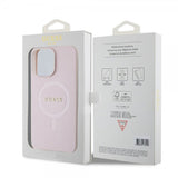 Guess iPhone 15 Pro Max Cover Saffiano MagSafe Rosa
