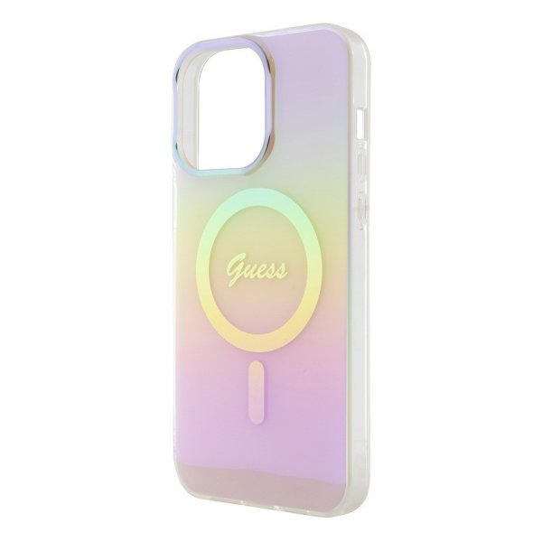 Guess iPhone 15 Pro Max Cover Script MagSafe Pink