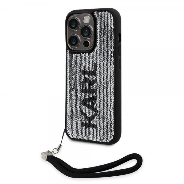 Karl Lagerfeld iPhone 15 Pro Max Cover Sequin Sort