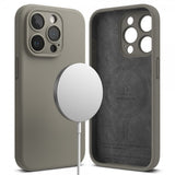 Ringke iPhone 15 Pro Max Cover Silicone Magnetic Grå