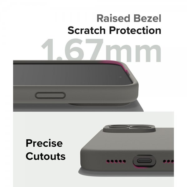 Ringke iPhone 15 Pro Max Cover Silicone Magnetic Grå