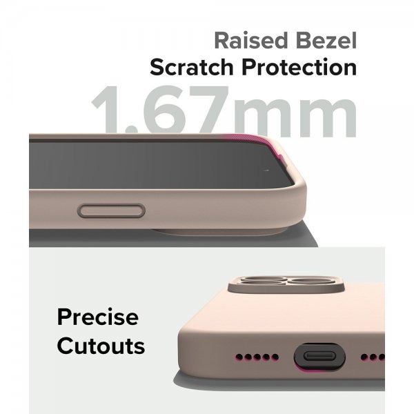 Ringke iPhone 15 Pro Max Cover Silikone Magnetic Pink Sand