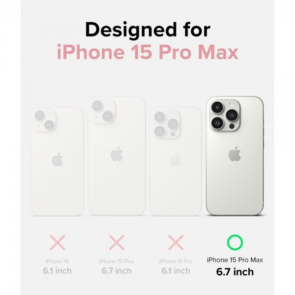Ringke iPhone 15 Pro Max Cover Silikone Magnetic Pink Sand