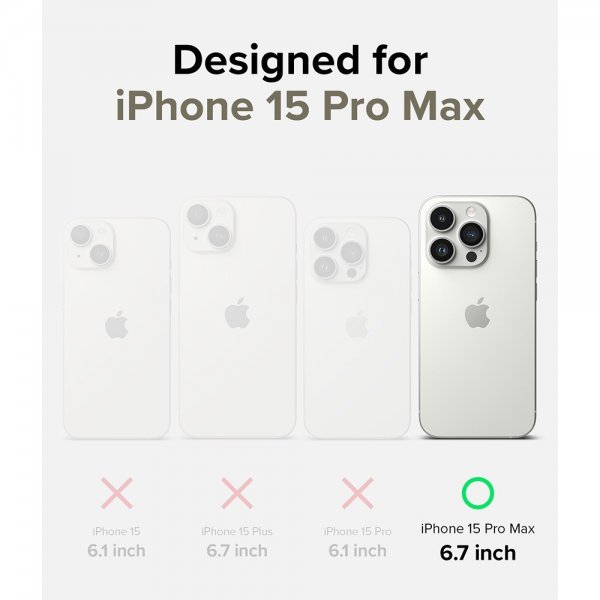 Ringke iPhone 15 Pro Max Cover Silikone Magnetisk Stone