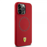 Ferrari iPhone 15 Pro Max Cover Silikone MagSafe Rød