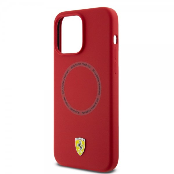 Ferrari iPhone 15 Pro Max Cover Silikone MagSafe Rød