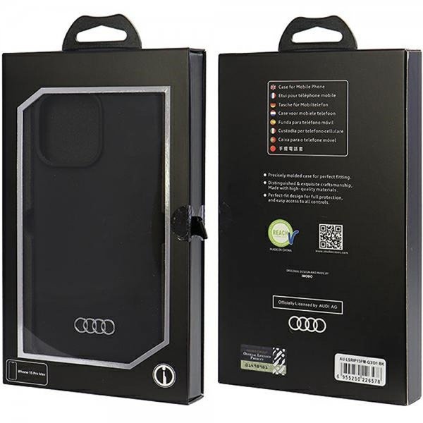 Audi iPhone 15 Pro Max Cover Silikone Sort