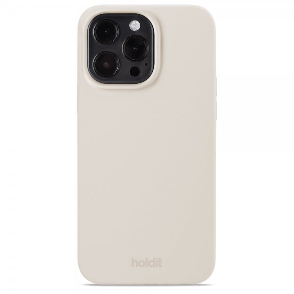 holdit iPhone 15 Pro Max Cover Silikone Light Beige