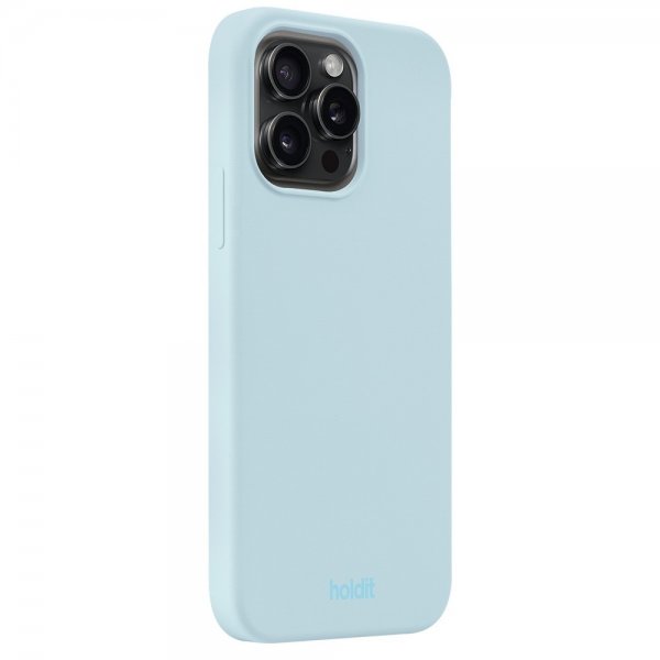 holdit iPhone 15 Pro Max Cover Silikone Mineral Blue