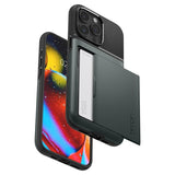 Spigen iPhone 15 Pro Max Cover Slim Armor CS Abyss Green
